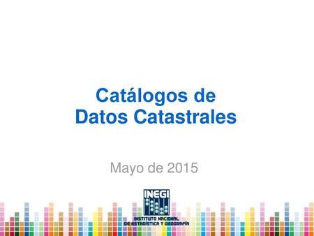 Catálogos de Datos Catastrales