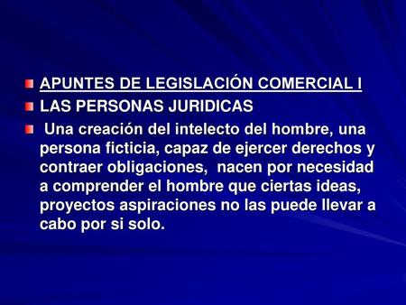 APUNTES DE LEGISLACIÓN COMERCIAL I