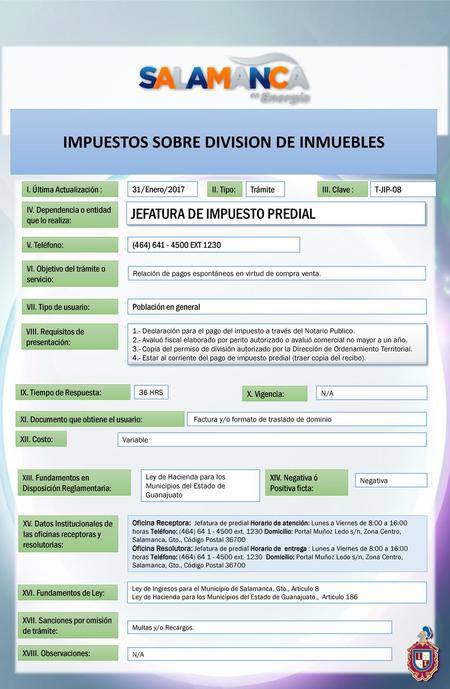 IMPUESTOS SOBRE DIVISION DE INMUEBLES