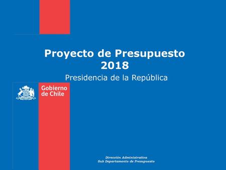 Proyecto de Presupuesto 2018