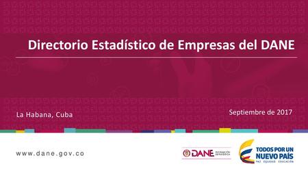 Directorio Estadístico de Empresas del DANE