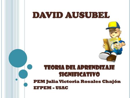 TEORIA DEL APRENDIZAJE SIGNIFICATIVO
