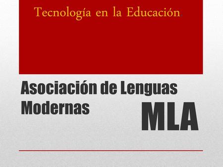 Asociación de Lenguas Modernas