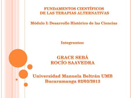 Universidad Manuela Beltrán UMB Bucaramanga 02/03/2013