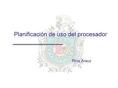 Planificación de uso del procesador