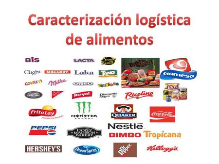 Caracterización logística de alimentos