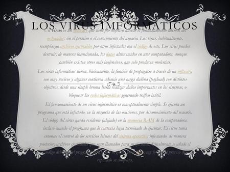 LOS VIRUS IMFORMATICOS