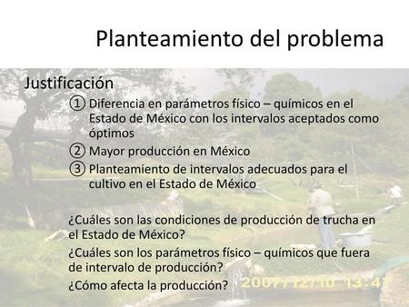 Planteamiento del problema