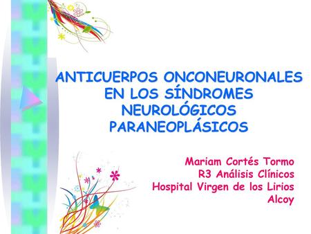 Mariam Cortés Tormo R3 Análisis Clínicos Hospital Virgen de los Lirios