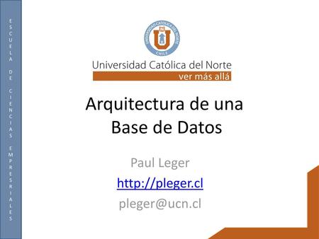 Arquitectura de una Base de Datos