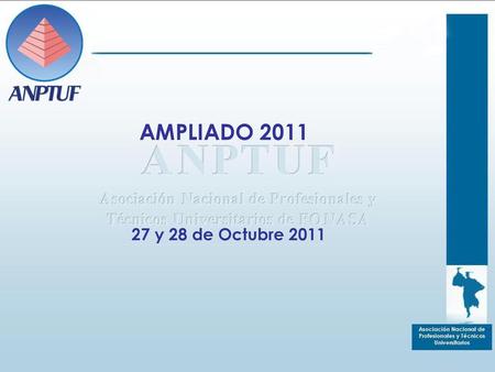 AMPLIADO 2011 27 y 28 de Octubre 2011.