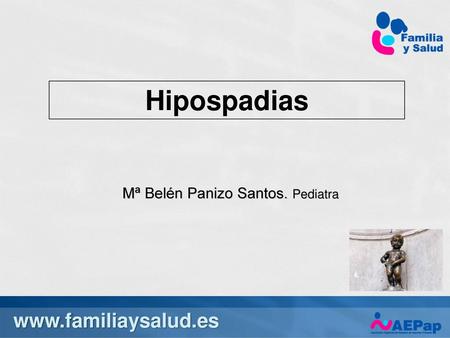 Hipospadias  Mª Belén Panizo Santos. Pediatra