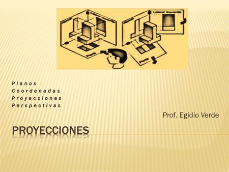 Planos Coordenadas Proyecciones Perspectivas Prof. Egidio Verde