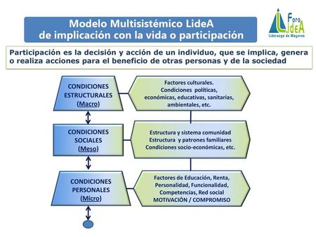 Modelo Multisistémico LideA de implicación con la vida o participación