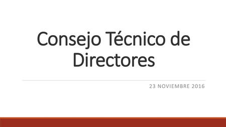 Consejo Técnico de Directores