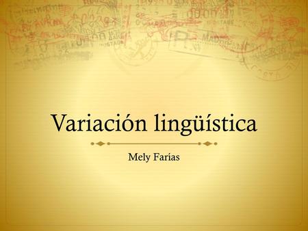 Variación lingüística