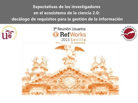 Expectativas de los investigadores en el ecosistema de la ciencia 2.0: