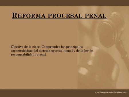 Reforma procesal penal