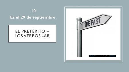 El PrEtérito – Los Verbos -ar