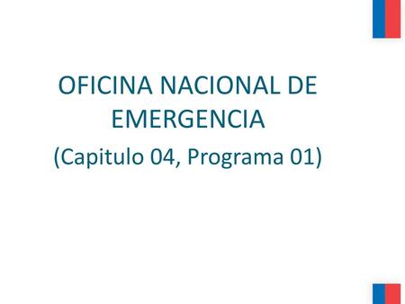 OFICINA NACIONAL DE EMERGENCIA