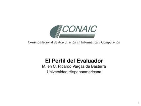 El Perfil del Evaluador