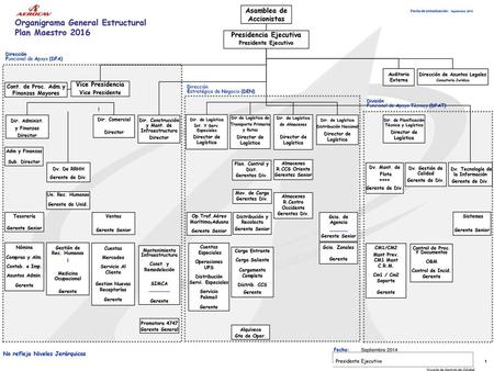 Organigrama General Estructural Plan Maestro 2016