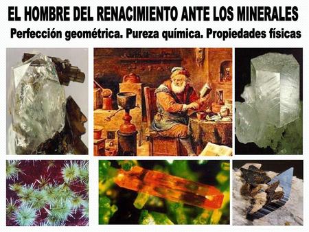 EL HOMBRE DEL RENACIMIENTO ANTE LOS MINERALES