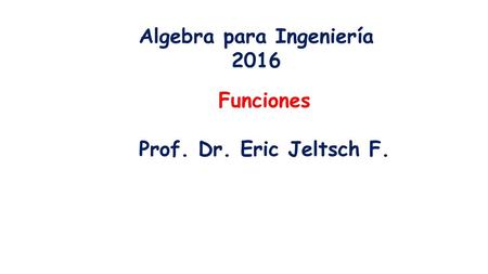 Algebra para Ingeniería