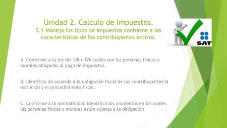 Unidad 2. Calculo de Impuestos. 2