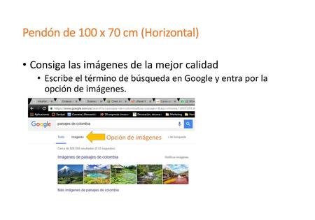 Pendón de 100 x 70 cm (Horizontal)