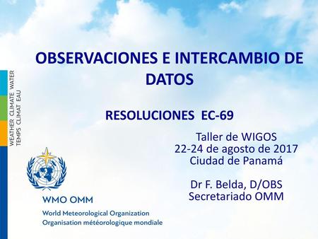 OBSERVACIONES E INTERCAMBIO DE DATOS