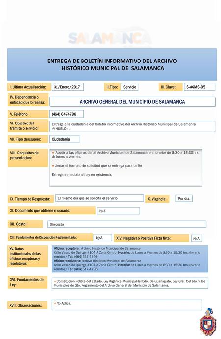 ENTREGA DE BOLETÍN INFORMATIVO DEL ARCHIVO