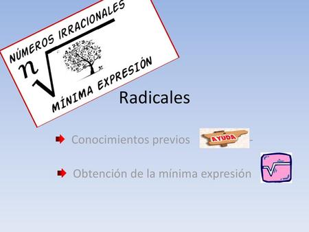 Conocimientos previos - - Obtención de la mínima expresión