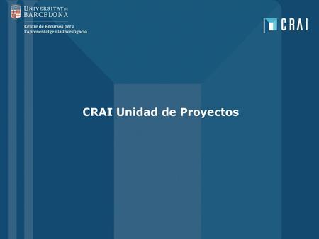 CRAI Unidad de Proyectos