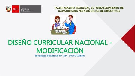 DISEÑO CURRICULAR NACIONAL - MODIFICACIÓN