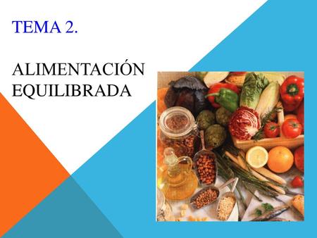 TEMA 2. ALIMENTACIÓN EQUILIBRADA.