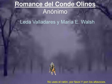 Romance del Conde Olinos Anónimo
