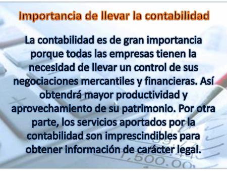 Importancia de llevar la contabilidad