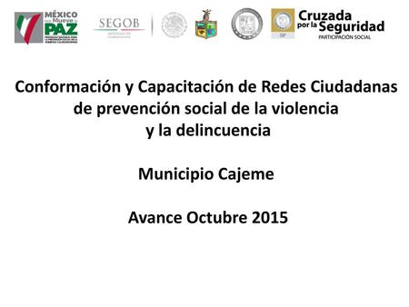 Conformación y Capacitación de Redes Ciudadanas