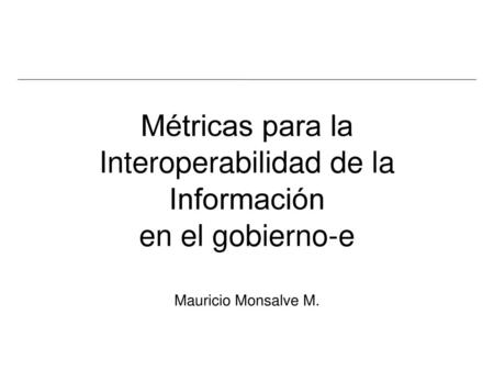 Interoperabilidad de la Información
