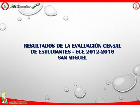 Resultados de la Evaluación Censal de Estudiantes - ECE SAN MIGUEL