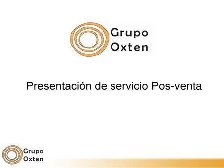 Presentación de servicio Pos-venta