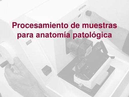 Procesamiento de muestras para anatomía patológica