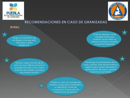 RECOMENDACIONES EN CASO DE GRANIZADAS