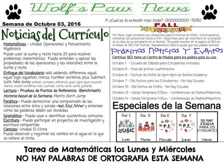 Noticias del Currículo