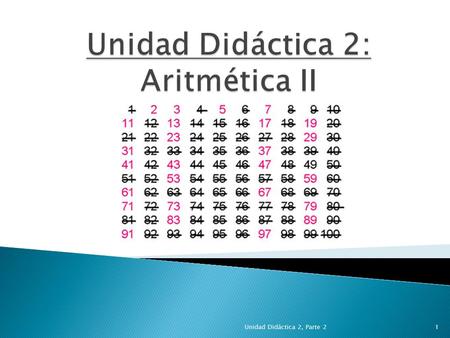 Unidad Didáctica 2: Aritmética II