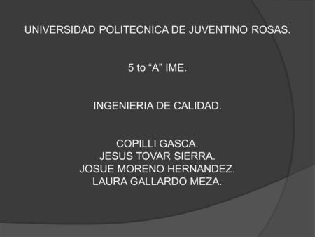 UNIVERSIDAD POLITECNICA DE JUVENTINO ROSAS.