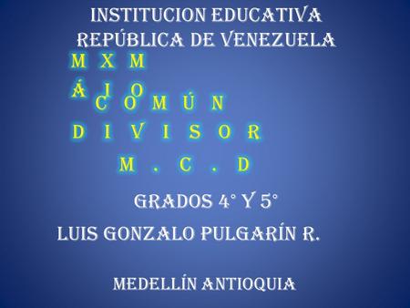 INSTITUCION EDUCATIVA REPÚBLICA DE VENEZUELA