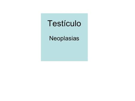 Testículo Neoplasias.