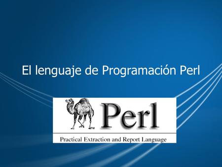 El lenguaje de Programación Perl
